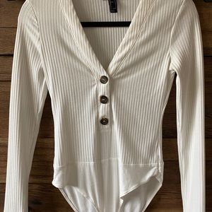 Buttoned down bodysuit. Forever 21, W, Size S.